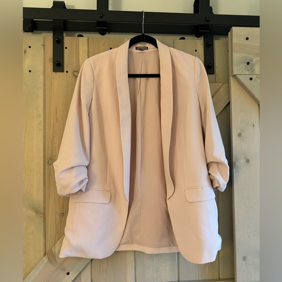 Express Light Pink Boyfriend Blazer - Picture 3 of 10